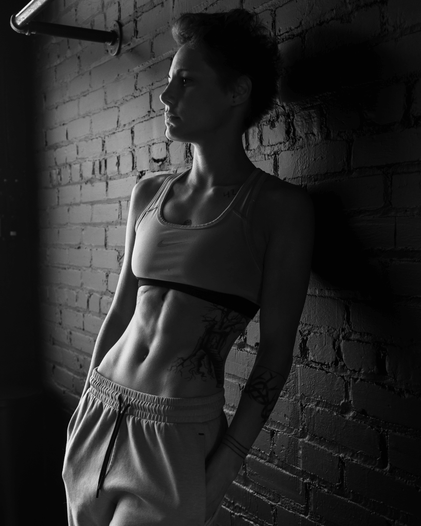 Black and white female fitness